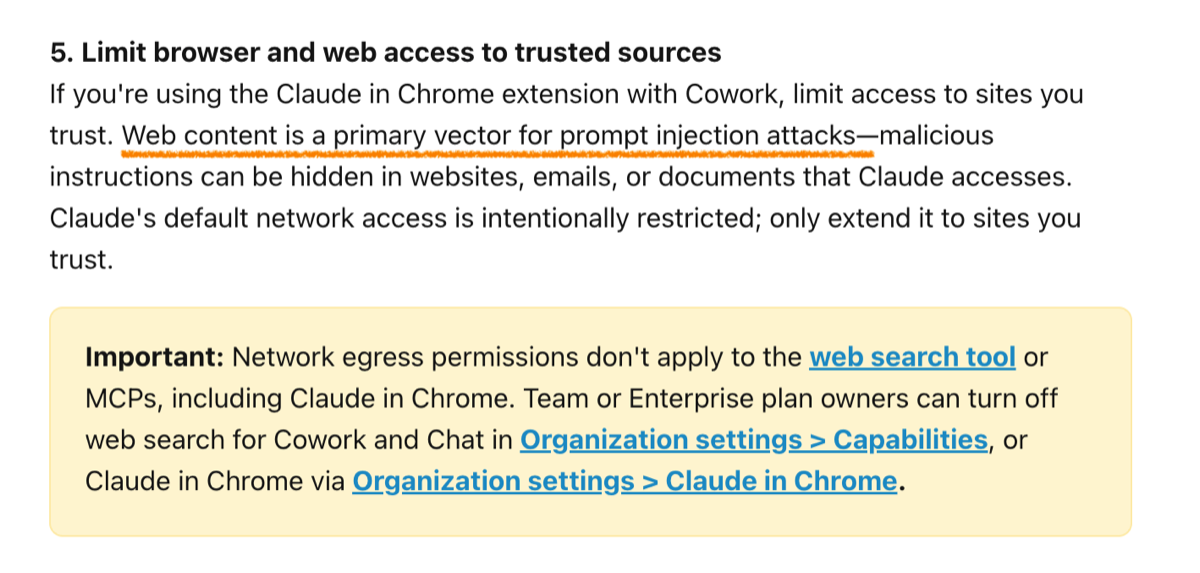 웹 접근 제한 - prompt injection 주요 벡터